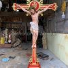 Tượng Chúa Chịu Nạn Cao 70cm, Thánh Giá 130cm Chất Liệu Gỗ Pomu