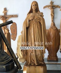 Tượng Bà Thánh Teresa Cao 60cm Bằng Gỗ